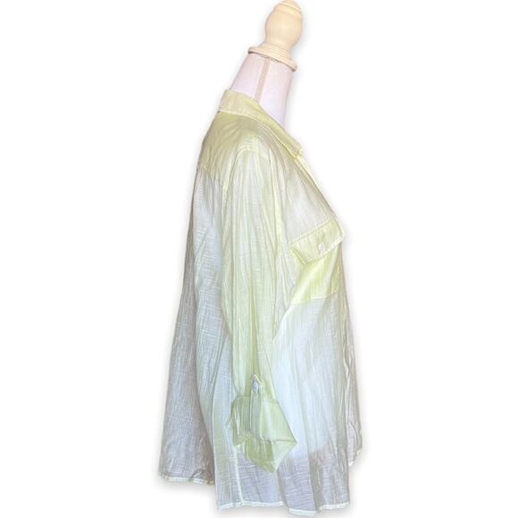 NWT- Chico’s Sheer Delight Emaline L/S Top In Soft Lime- Size 3 (XL) - Picture 3 of 14